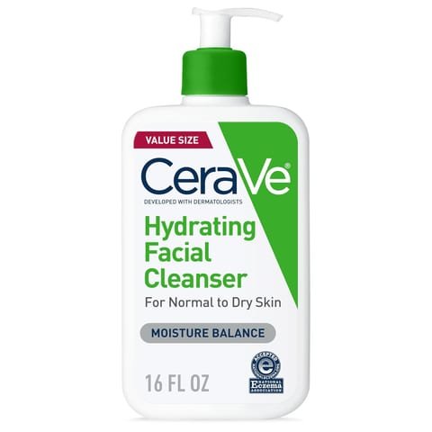 CeraVe Hydrating Facial Cleanser, Moisturizing Face Wash For Dry