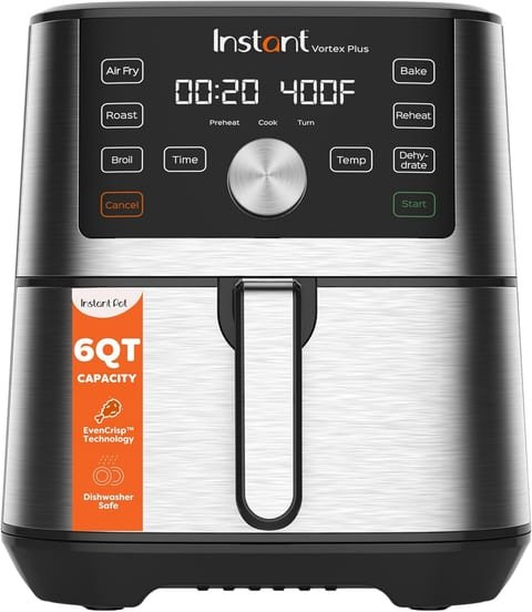 Instant Pot 6QT VORTEX Plus Air Fryer, 6-in-1, Air Fry, Broil