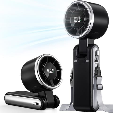Portable Handheld Turbo Fan - 5 Gear High Speed 4000mAh Rechargeable