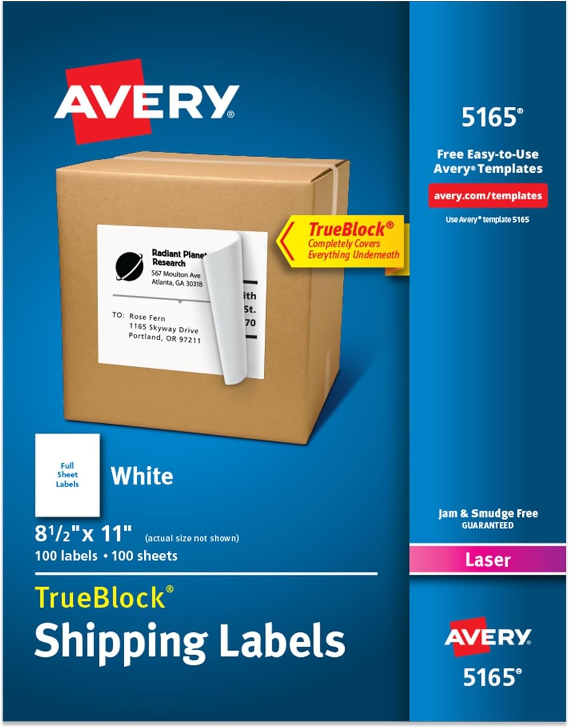 Avery WeatherProof Shipping Labels 100-Pack