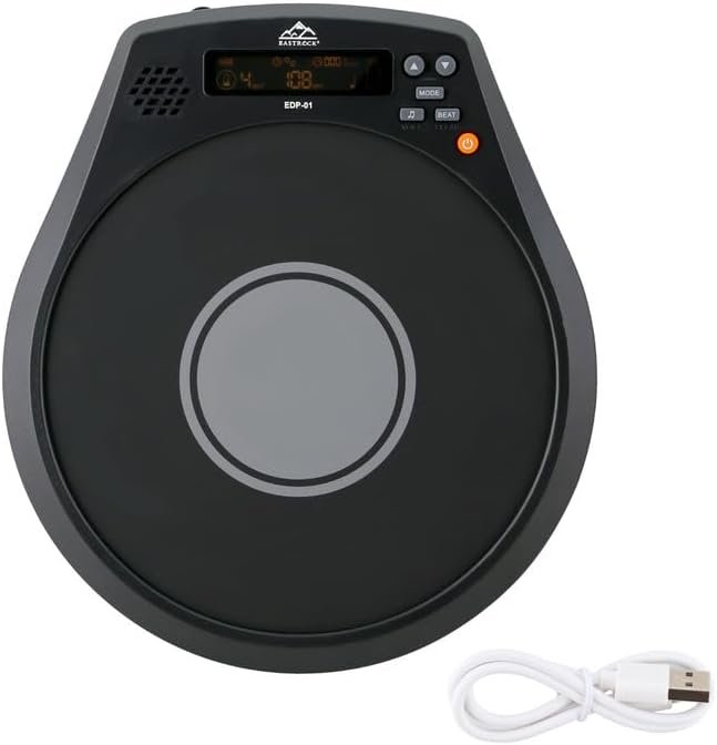 EASTROCK Electronic Practice Drum Pad, 12 Inches Portable Drum Pad,Silent Drum Electric Drum Pad,Suitable for Beginners