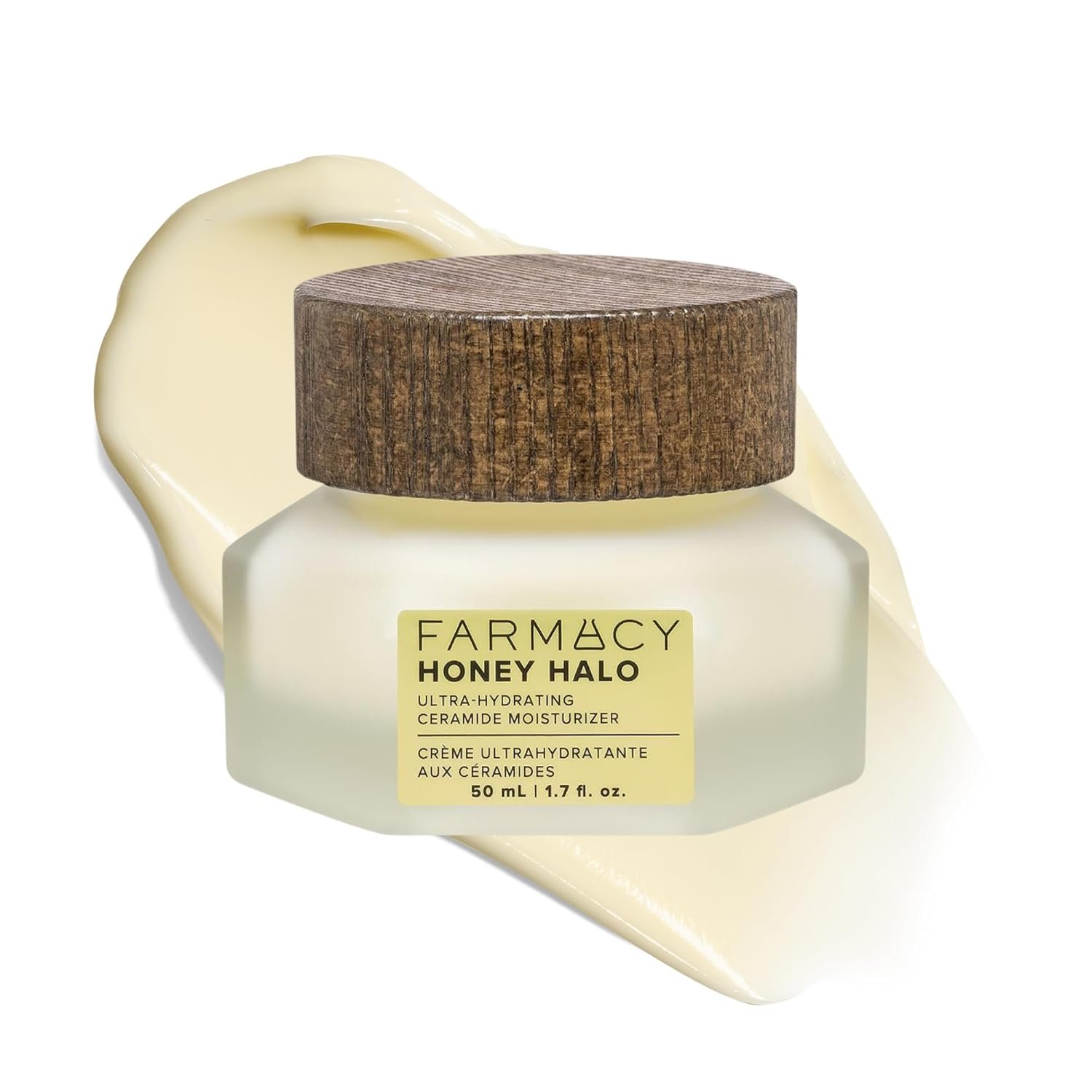 Farmacy Ceramide Face Moisturizer - Honey Halo Ultra Hydrating Facial Moisturizer with Buckwheat Honey + Ceramides