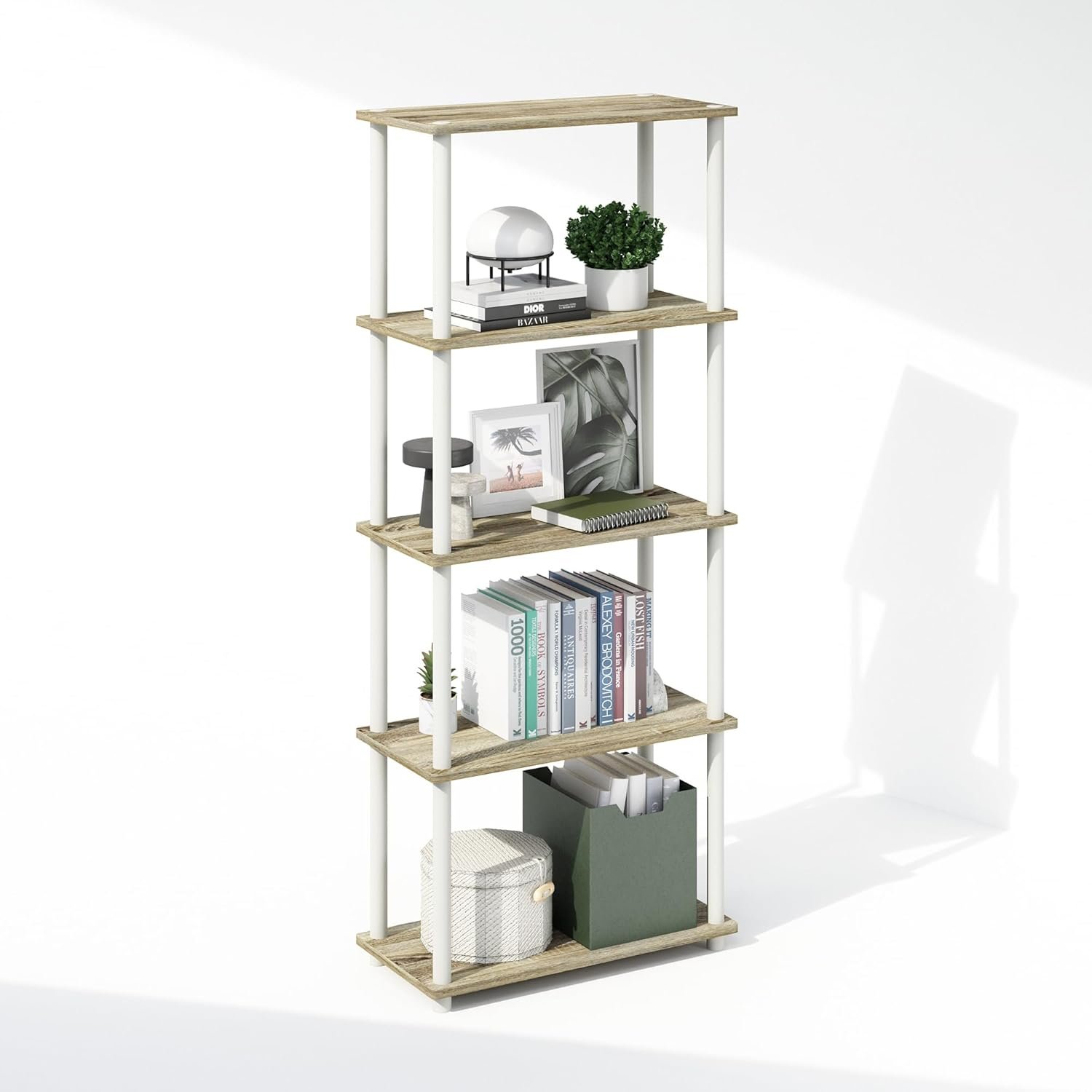 Furinno Turn-N-Tube 5-Tier Bookcase