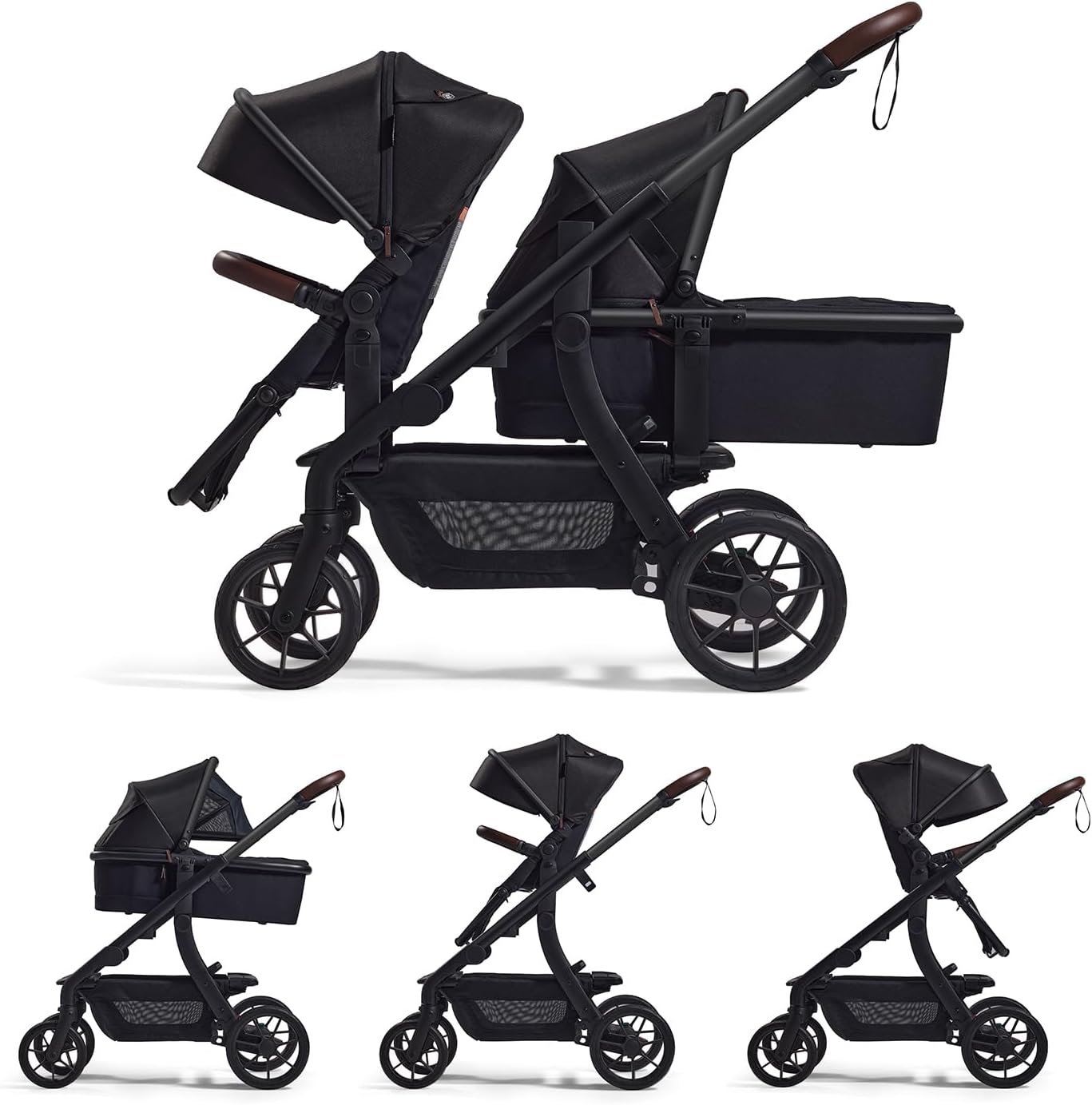Momcozy ChangeGo Baby Stroller, Convertible Single-to-Double-to-Wagon Stroller with 23 Configurations