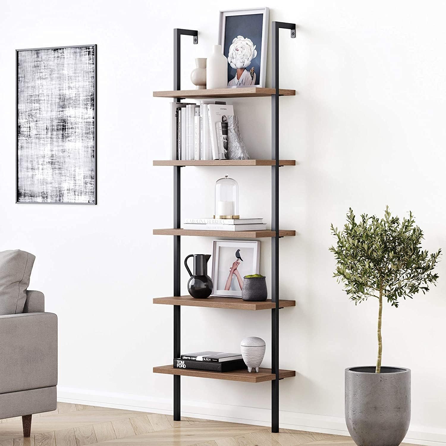 Nathan James Piper 5-Shelf Bookcase