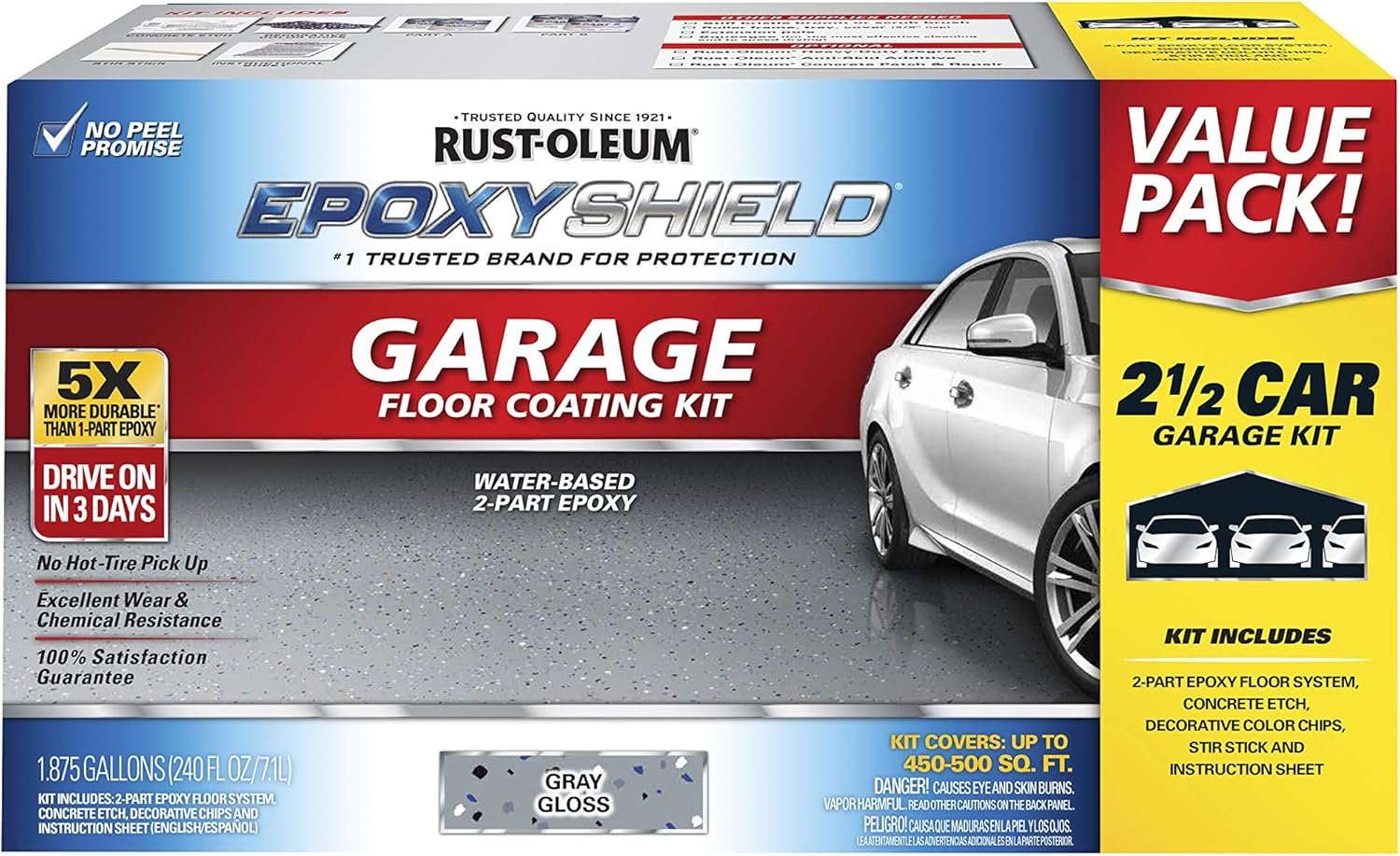 Rust-Oleum 258661 Floor Coating Kit 2-Car
