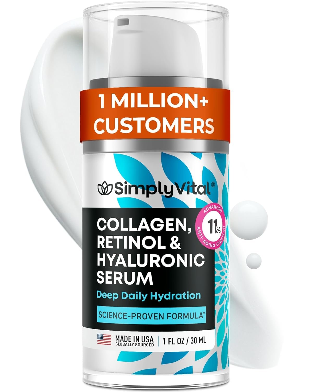 SimplyVital Collagen, Retinol & Hyaluronic Acid Serum